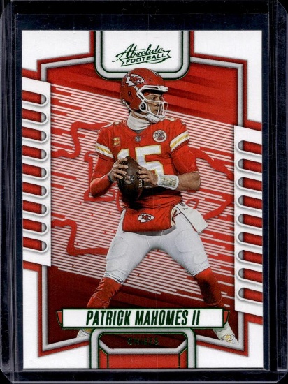 PATRICK MAHOMES 2023 PANINI ABSOLUTE EMERALD GREEN FOIL