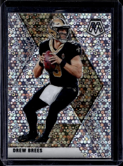 DREW BREES 2020 PANINI MOSAIC NO HUDDLE SILVER PRIZM