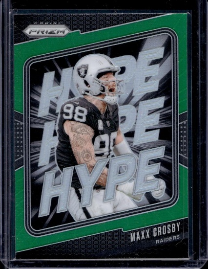 MAXX CROSBY 2024 PANINI PRIZM HYPE GREEN PRIZM