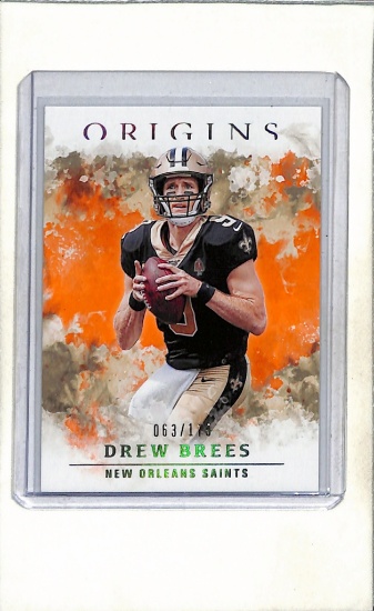 DREW BREES 2020 PANINI ORIGINS ORANGE