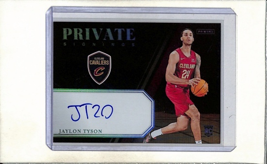 JAYLON TYSON 2024-25 PANINI PRIVATE SIGNINGS AUTOGRAPH ROOKIE CARD