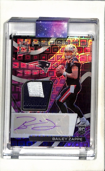 BAILEY ZAPPE 2022 PANINI SPECTRA PURPLE PRIUZM JERSEY PATCH AUTOGRAPH ROOKIE