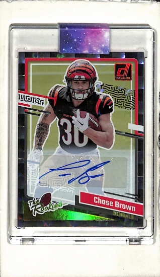 CHASE BROWN 2023 DONRUSS THE ROOKIES AUTOGRAPH ROOKIE CARD