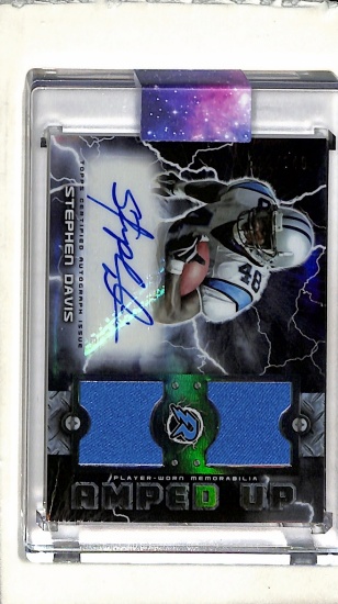 STEPHEN DAVIS 2024 TOPPS COMPOSITE REFRACTOR DUAL GAME USED JERSEY AUTOGRAPH