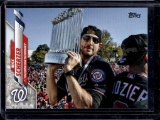 MAX SCHERZER 2020 TOPPS UPDATE WORLD SERIES TROPHY PHOTO VARIAITON SP