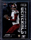 JAYDEN DANIELS 2024 TOPPS FINEST FIELD GENERALS ROOKIE CARD