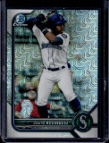 JULIO RODRIGUEZ 2022 BOWMAN CHROME MEGA REFRACTOR ROOKIE CARD