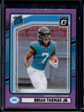 BRIAN THOMAS JR 2024 PANINI OPTIC PINK PRIZM ROOKIE CARD