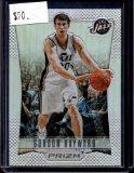 GORDON HAYWARD 2012-13 PANINI PRIZM SILVER PRIZM. FIRST YEAR OF PRIZM