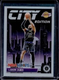 LEBRON JAMES 2022-23 HOOPS PREMIUM CITY EDITION SILVER PRIZM
