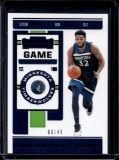 KARL ANTHONY TOWNS 2019-20 PANINI CONTENDERS PURPLE GAME TICKET