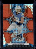 JUSTIN HERBERT 2022 PANINI MOSAIC ORANGE FLUORESCENT PRIZM