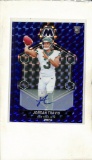 JORDAN TRAVIS 2024 PANINI MOSAIC BLUE PRIZM AUTOGRAPH ROOKIE CARD