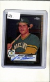 JOSE CANSECO 2021 TOPPS CHROME PLATINUM AUTOGRAPH CARD