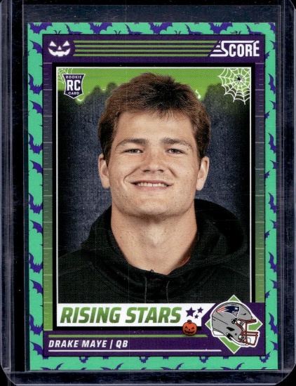 DRAKE MAYE 2024 SCORE HALLOWEEN NEON GREEN BATS ROOKIE CARD
