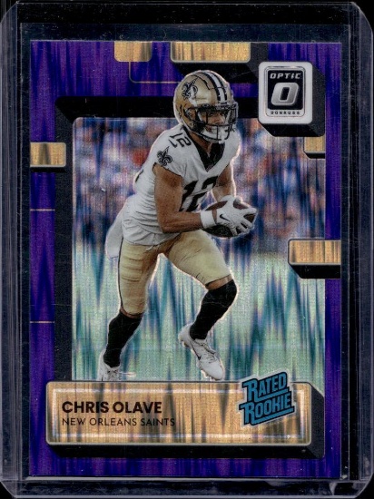 CHRIS OLAVE 2022 PANINI OPITC PURPLE FLASH PRIZM ROOKIE CARD