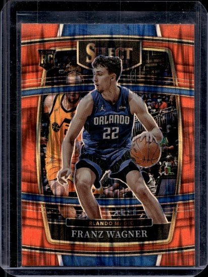 FRANZ WAGNER 2021-22 PANINI SELECT ORANGE FLASH PRIZM ROOKIE CARD