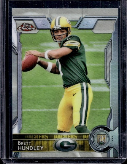 BRETT HUNDLEY 2015 TOPPS CHROME REFRACTOR ROOKIE CARD