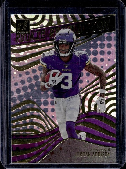 JORDAN ADDISON 2023 DONRUSS ROOKIE REVOLUTION ROOKIE CARD