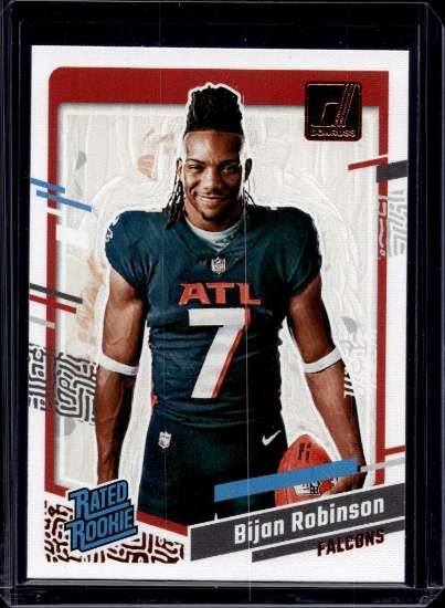 BIJAN ROBINSON 2023 DONRUSS CANVAS PHOTO VARIATION ROOKIE CARD