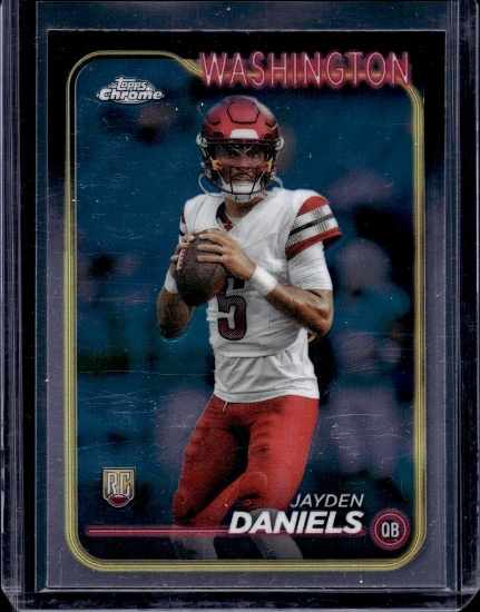 JAYDEN DANIELS 2024 TOPPS CHROME ROOKIE CARD