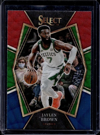 JAYLEN BROWN 2021-22 PANINI SELECT TRI-COLOR PRIZM