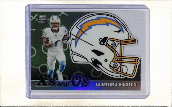 QUENTIN JOHNSTON 2023 OPTIC CONTENDERS X & O SILVER PRIZM ROOKIE CARD