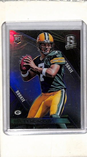 BRETT HUNDLEY 2015 PANINI SPECTRA SILVER PRIZM ROOKIE CARD