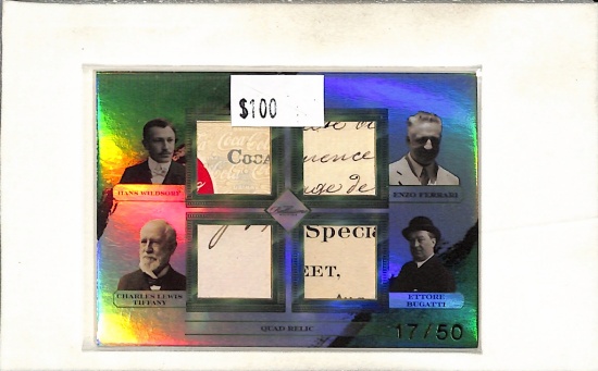 ENZO FERRARI BUGATTI TIFFANY WILDSORF 2025 PIECES OF THE PAST QUAD RELIC