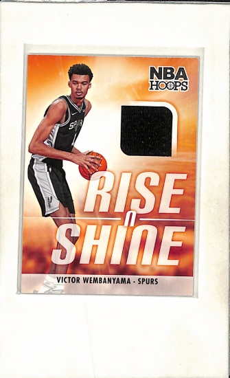VICTOR WEMBANYAMA 2023-24 HOOPS JERSEY ROOKIE CARD