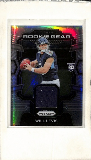 WILL LEVIS 2023 PANINI PRIZM SILVER PRIZM JERSEY ROOKIE CARD