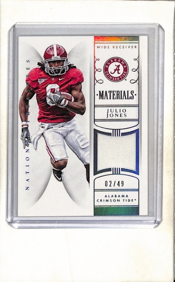 JULIO JONES 2015 NATIONAL TREASURES GAME USED JERSEY PATCH