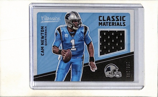 CAM NEWTON 2017 PANINI CLASSICS GAME USED JERSEY CARD