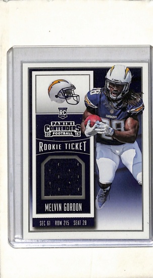 MELVIN GORDON 2015 PANINI CONTENDERS ROOKIE JERSEY CARD