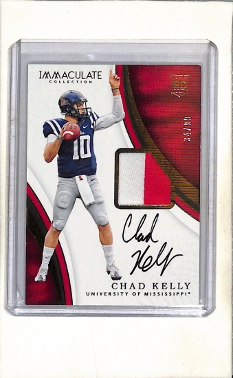CHAD KELLY 2017 PANINI IMMACULATE GAME USED JERSEY PATCH AUTOGRAPH ROOKIE