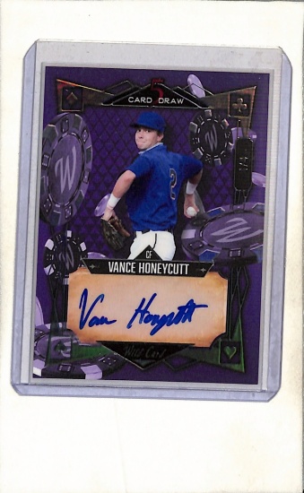 VANCE HONEYCUTT 2023 WILD CARD 5 CARD DRAW AUTOGRAPH ROOKIE CARD