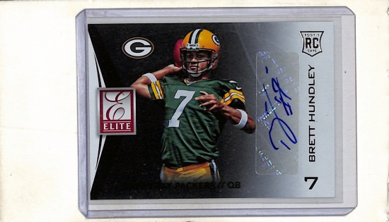 BRETT HUNDLEY 2015 PANINI ELITE AUTOGRAPH ROOKIE CARD