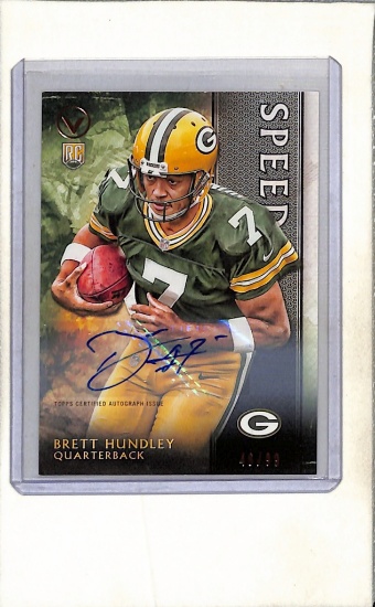 BRETT HUNDLEY 2015 TOPPS VALOR AUTOGRAPH ROOKIE CARD