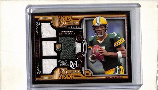 BRETT HUNDLEY 2015 TOPPS MUSEUM QUAD JERSEY PATCH ROOKIE CARD