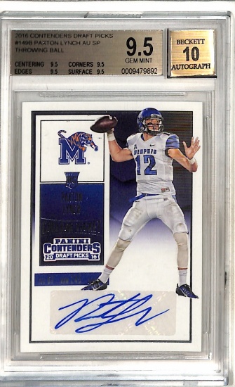PAXTON LYNCH 2016 CONTENDERS DRAFT AUTOGRAPH ROOKIE CARD SP. GRADED
