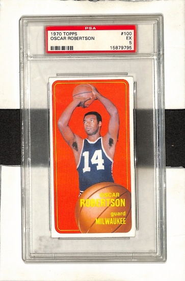 OSCAR ROBERTSON 1970 TOPPS TALL BOY #100. GRADED