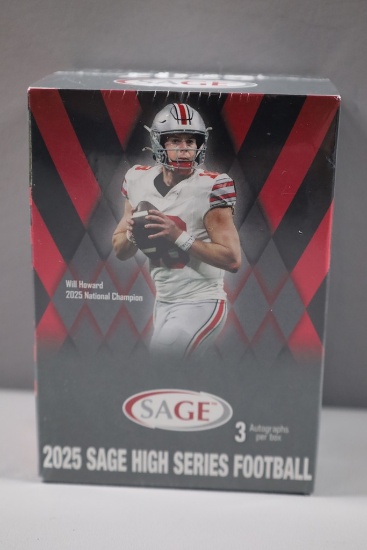 2025 SAGE HIGH SERIES FOOTBALL SEALED BLASTER. 3 AUTOGRAPHS PER BOX