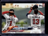 RONALD ACUNA JR OZZIE ALBIES 2018 TOPPS COMBOS ROOKIE CARD
