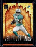 JAYLEN WADDLE 2021 DONRUSS RED HOT ROOKIE CARD