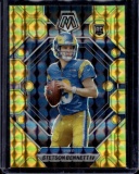 STETSON BENNETT IV 2023 PANINI MOSAIC REACTIVE YELLOW PRIZM ROOKIE CARD