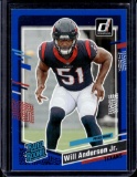 WILL ANDERSON JR 2023 DONRUSS BLUE PRESS PROOF RATED ROOKIE CARD