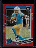 QUENTIN JOHNSON 2023 PANINI OPTIC RED WAVE PRIZM ROOKIE CARD