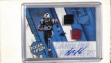ELVIN BENJAMIN 2016 PANINI ABSOLUTE TRIPLE GAME USED AUTOGRAPH CARD