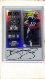 TAYWAN TAYLOR 2017 CONTENDERS OPTIC SILVER PRIZM AUTOGRAPH ROOKIE CARD