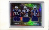 EDGERRIN JAMES FRANK GORE NYHEIM HINES 2018 ILLUSIONS TRIPLE JERSEY CARD